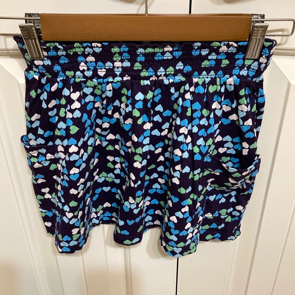 Old Navy Heart Pattern Skater Skirt - Blue and Green